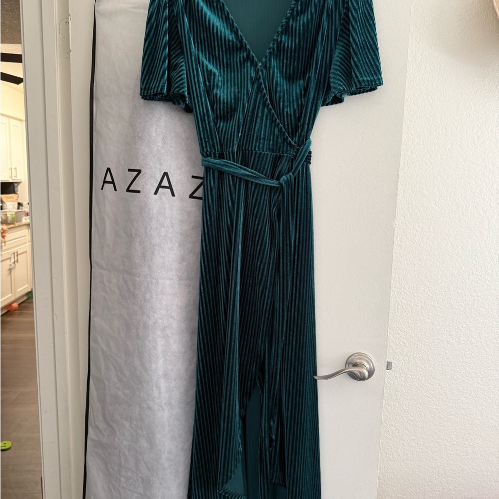 Green Velvet Dress